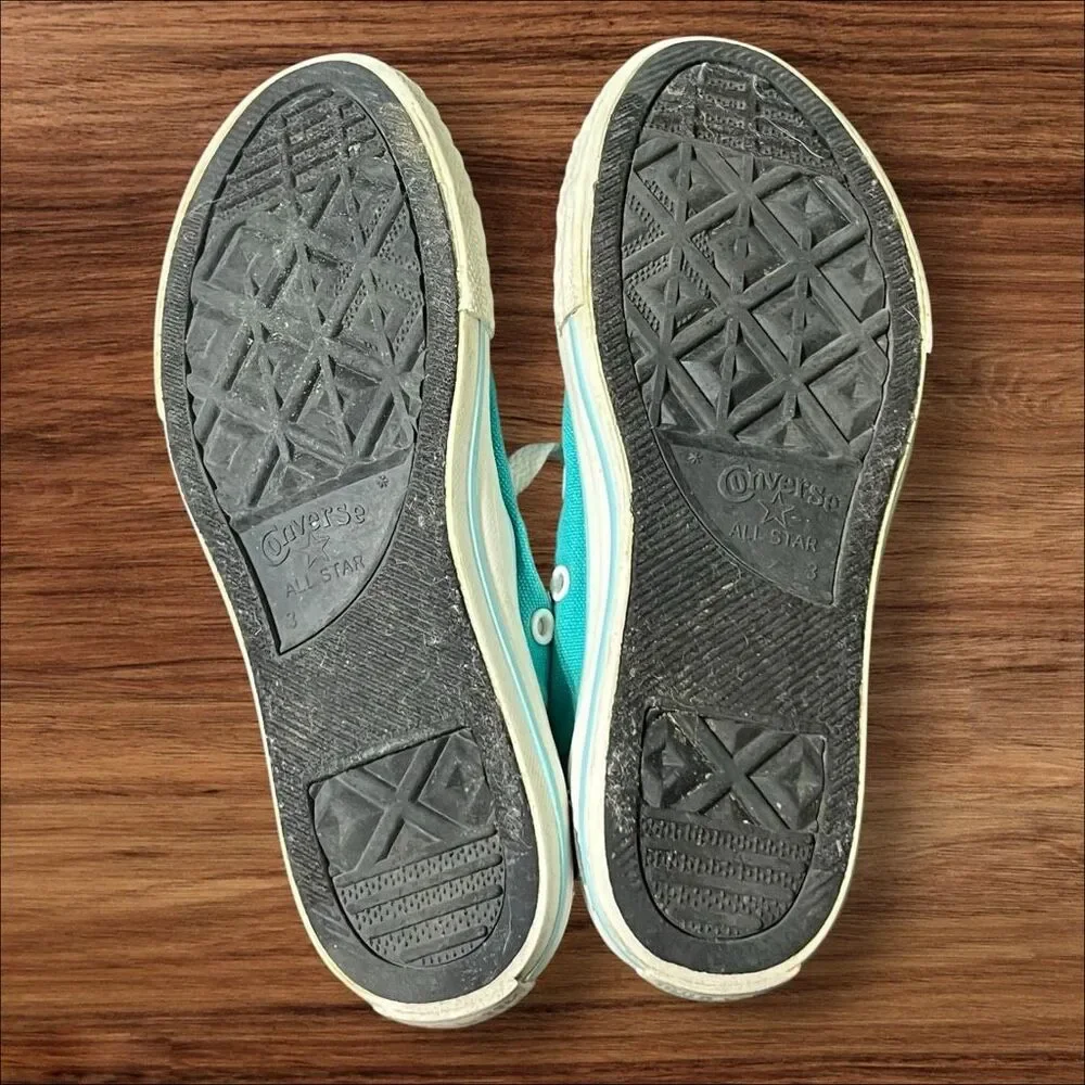 Converse Chuck Taylor All Star Aqua Double Tongue Low Top Kids Size 3